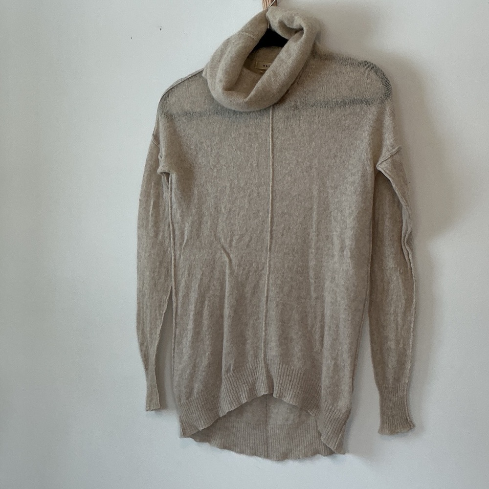 Max Studio gray cashmere Cowl Neck Sweater